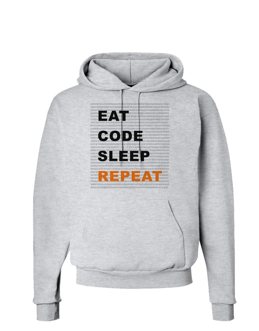 Eat Sleep Code Repeat Hoodie Sweatshirt by TooLoud-Hoodie-TooLoud-White-Small-Davson Sales