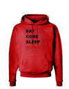 Eat Sleep Code Repeat Hoodie Sweatshirt by TooLoud-Hoodie-TooLoud-Red-Small-Davson Sales