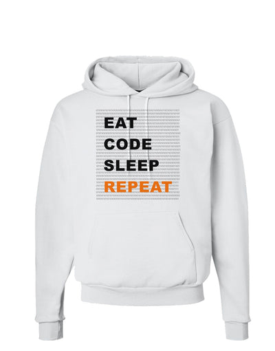 Eat Sleep Code Repeat Hoodie Sweatshirt by TooLoud-Hoodie-TooLoud-White-Small-Davson Sales