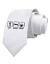 Eat Sleep Coffee Design Printed White Necktie by TooLoud