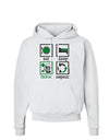 Eat Sleep Drink Green Beer Repeat Hoodie Sweatshirt-Hoodie-TooLoud-White-Small-Davson Sales