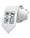 Eat Sleep Drink Green Beer Repeat Printed White Necktie