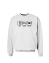 Eat Sleep Drum Design Sweatshirt by TooLoud-Sweatshirts-TooLoud-White-Small-Davson Sales