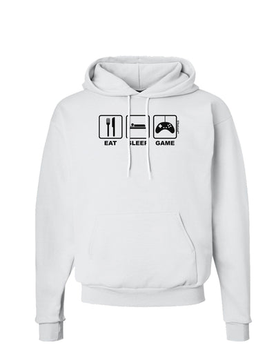 Eat Sleep Game Design Hoodie Sweatshirt by TooLoud-Hoodie-TooLoud-White-Small-Davson Sales