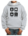 Eat Sleep Poop Repeat Youth Hoodie Pullover Sweatshirt-Youth Hoodie-TooLoud-Ash-XS-Davson Sales