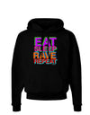 Eat Sleep Rave Repeat Color Dark Hoodie Sweatshirt by TooLoud-Hoodie-TooLoud-Black-Small-Davson Sales