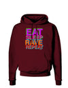 Eat Sleep Rave Repeat Color Dark Hoodie Sweatshirt by TooLoud-Hoodie-TooLoud-Maroon-Small-Davson Sales