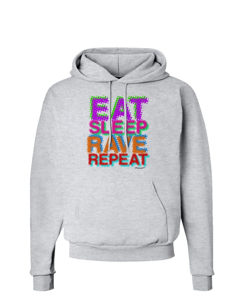 Eat Sleep Rave Repeat Color Hoodie Sweatshirt by TooLoud-Hoodie-TooLoud-White-Small-Davson Sales