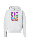 Eat Sleep Rave Repeat Color Hoodie Sweatshirt by TooLoud-Hoodie-TooLoud-White-Small-Davson Sales