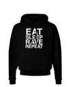 Eat Sleep Rave Repeat Dark Hoodie Sweatshirt by TooLoud-Hoodie-TooLoud-Black-Small-Davson Sales