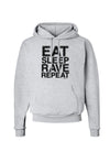 Eat Sleep Rave Repeat Hoodie Sweatshirt by TooLoud-Hoodie-TooLoud-AshGray-Small-Davson Sales