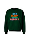 Eat Sleep Rave Repeat Hypnotic Adult Dark Sweatshirt by TooLoud-Sweatshirts-TooLoud-Deep-Forest-Green-Small-Davson Sales