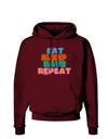 Eat Sleep Rave Repeat Hypnotic Dark Hoodie Sweatshirt by TooLoud-Hoodie-TooLoud-Maroon-Small-Davson Sales