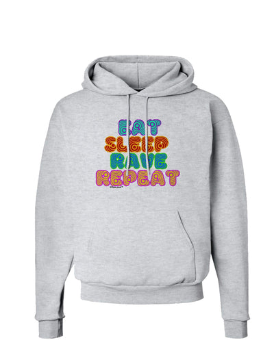 Eat Sleep Rave Repeat Hypnotic Hoodie Sweatshirt by TooLoud-Hoodie-TooLoud-AshGray-Small-Davson Sales