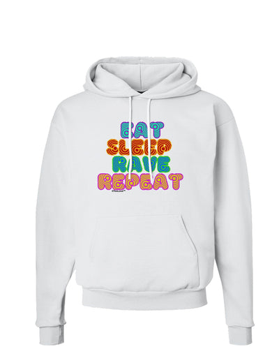 Eat Sleep Rave Repeat Hypnotic Hoodie Sweatshirt by TooLoud-Hoodie-TooLoud-White-Small-Davson Sales