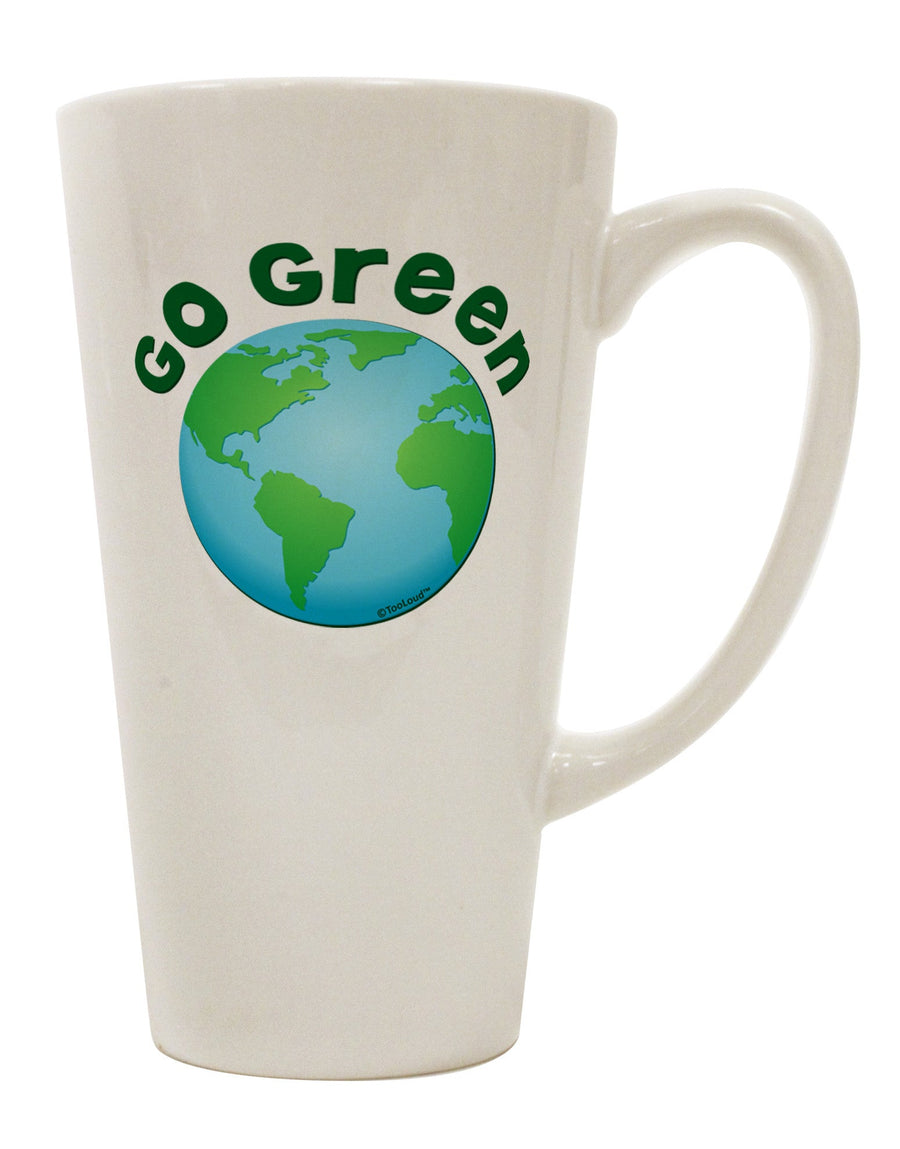 Eco-Friendly Choice - Planet Earth 16 Ounce Conical Latte Coffee Mug - TooLoud-Conical Latte Mug-TooLoud-White-Davson Sales