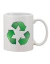 Eco-Friendly Green Printed 11 oz Coffee Mug - Expertly Crafted by TooLoud-11 OZ Coffee Mug-TooLoud-White-Davson Sales