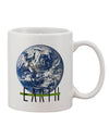 Eco-Friendly Planet Earth Design on 11 oz Coffee Mug - Crafted by a Drinkware Expert-11 OZ Coffee Mug-TooLoud-White-Davson Sales