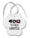 EDM - A Lifestyle Paw Print Shaped Ornament-Ornament-TooLoud-White-Davson Sales