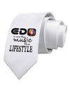 EDM - A Lifestyle Printed White Necktie