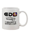 EDM - A Stylish 11 oz Coffee Mug for the Discerning Connoisseur - TooLoud-11 OZ Coffee Mug-TooLoud-White-Davson Sales