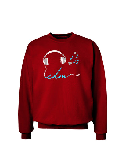 EDM Cord Blue Adult Dark Sweatshirt-Sweatshirts-TooLoud-Deep-Red-Small-Davson Sales