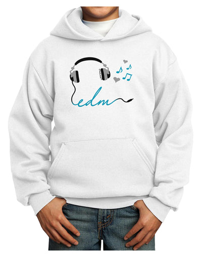 EDM Cord Blue Youth Hoodie Pullover Sweatshirt-Youth Hoodie-TooLoud-White-XS-Davson Sales