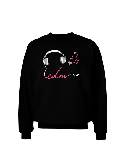 EDM Cord Pink Adult Dark Sweatshirt-Sweatshirts-TooLoud-Black-Small-Davson Sales