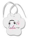 EDM Cord Pink Paw Print Shaped Ornament-Ornament-TooLoud-White-Davson Sales