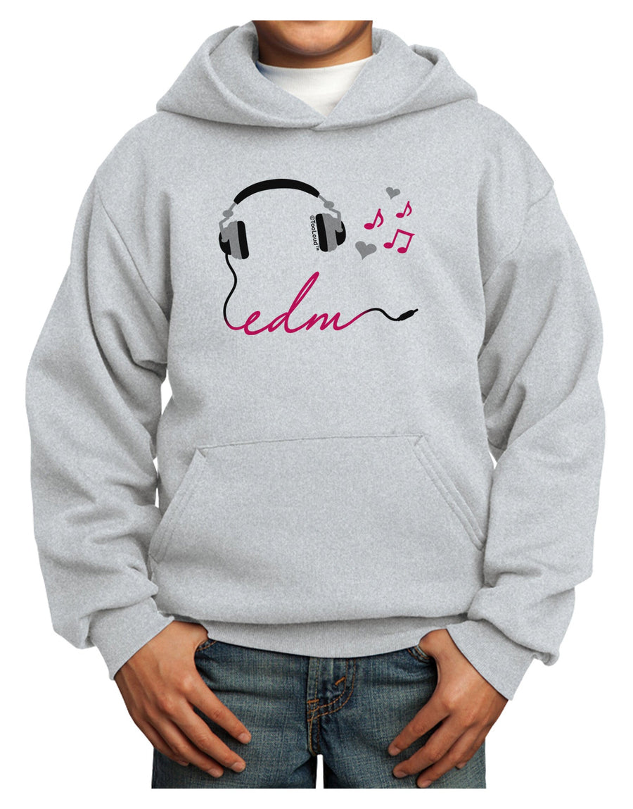 EDM Cord Pink Youth Hoodie Pullover Sweatshirt-Youth Hoodie-TooLoud-White-XS-Davson Sales