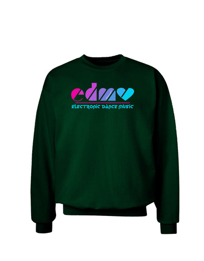 EDM Heart Adult Dark Sweatshirt-Sweatshirts-TooLoud-Deep-Forest-Green-Small-Davson Sales