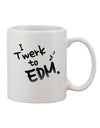 EDM-inspired Black and White Printed 11 oz Coffee Mug - Expertly Crafted Drinkware-11 OZ Coffee Mug-TooLoud-White-Davson Sales