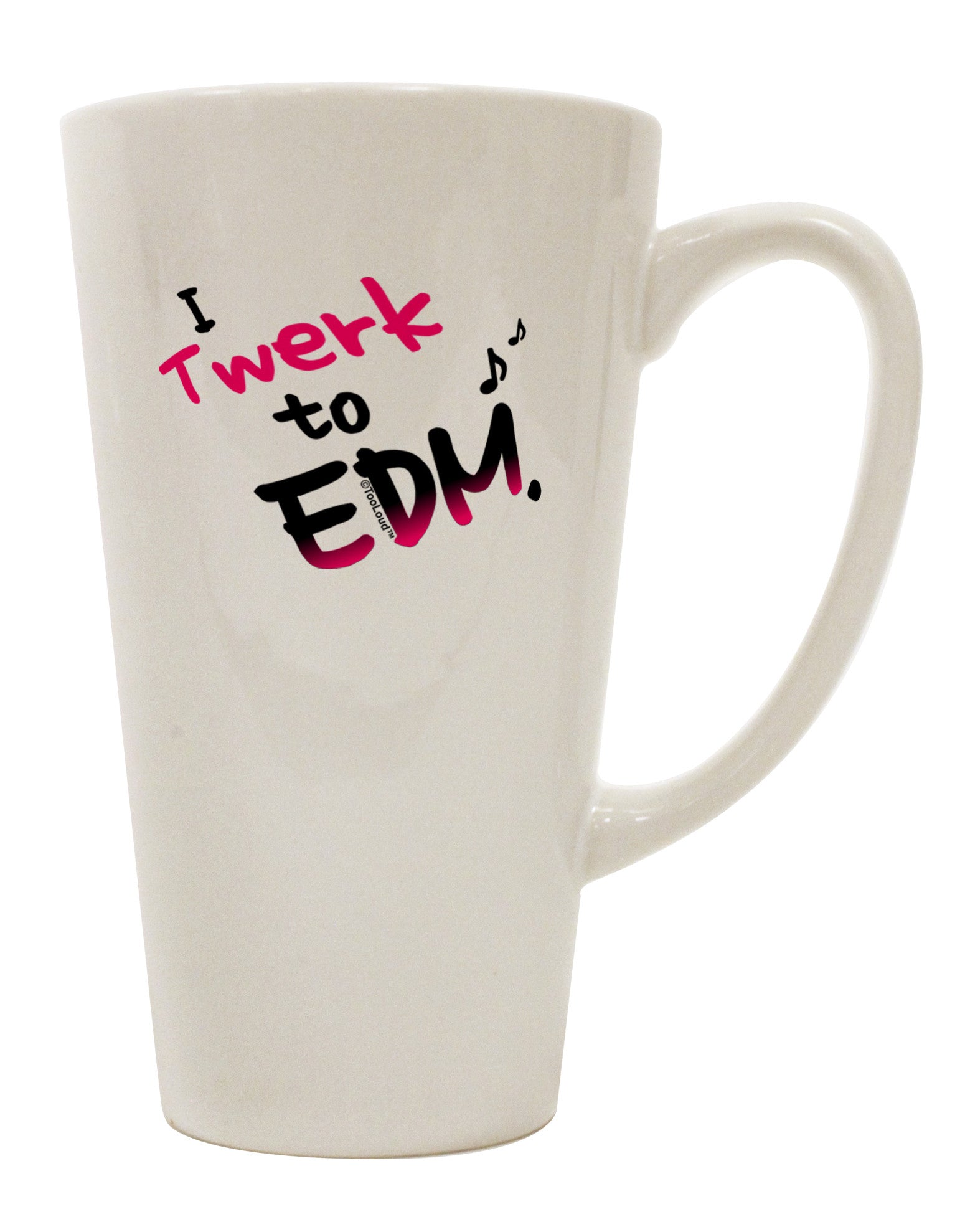 EDM-inspired Pink Conical Latte Coffee Mug - TooLoud-Conical Latte Mug-TooLoud-White-Davson Sales