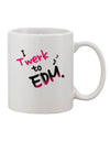 EDM-inspired Pink Printed 11 oz Coffee Mug - Expertly Crafted Drinkware TooLoud-11 OZ Coffee Mug-TooLoud-White-Davson Sales