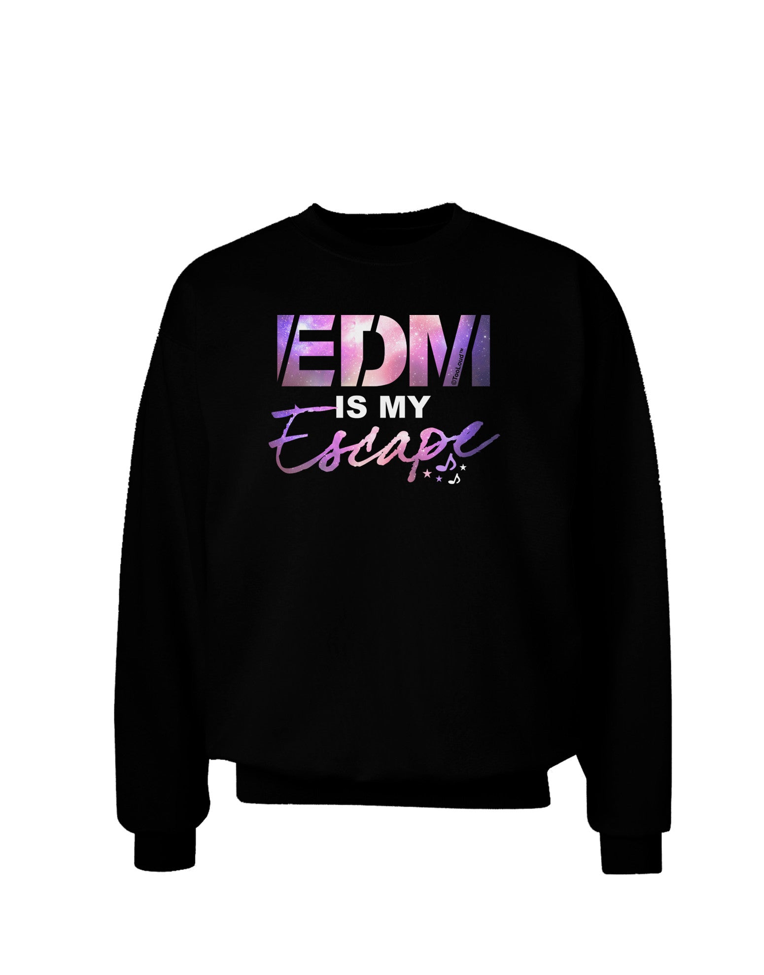 EDM Is My Escape Adult Dark Sweatshirt-Sweatshirts-TooLoud-Black-Small-Davson Sales