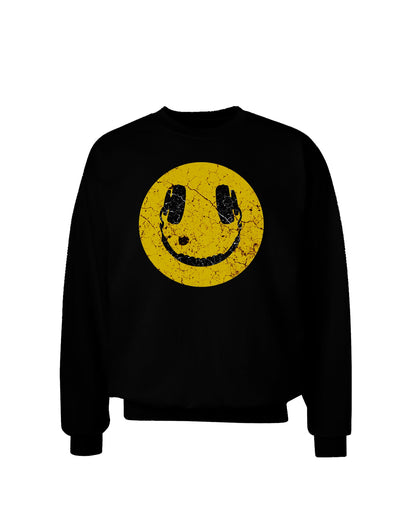 EDM Smiley Face Adult Dark Sweatshirt by TooLoud-Sweatshirts-TooLoud-Black-Small-Davson Sales