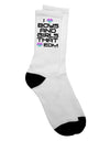 EDM-themed Adult Crew Socks for Boys and Girls who Love Music - TooLoud-Socks-TooLoud-White-Ladies-4-6-Davson Sales