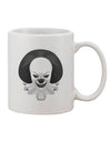 Eerie Clown Monochrome Printed 11 oz Coffee Mug - TooLoud-11 OZ Coffee Mug-TooLoud-White-Davson Sales