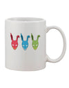 Eerie Rabbit Multicolored Printed 11 oz Coffee Mug - TooLoud-11 OZ Coffee Mug-TooLoud-White-Davson Sales