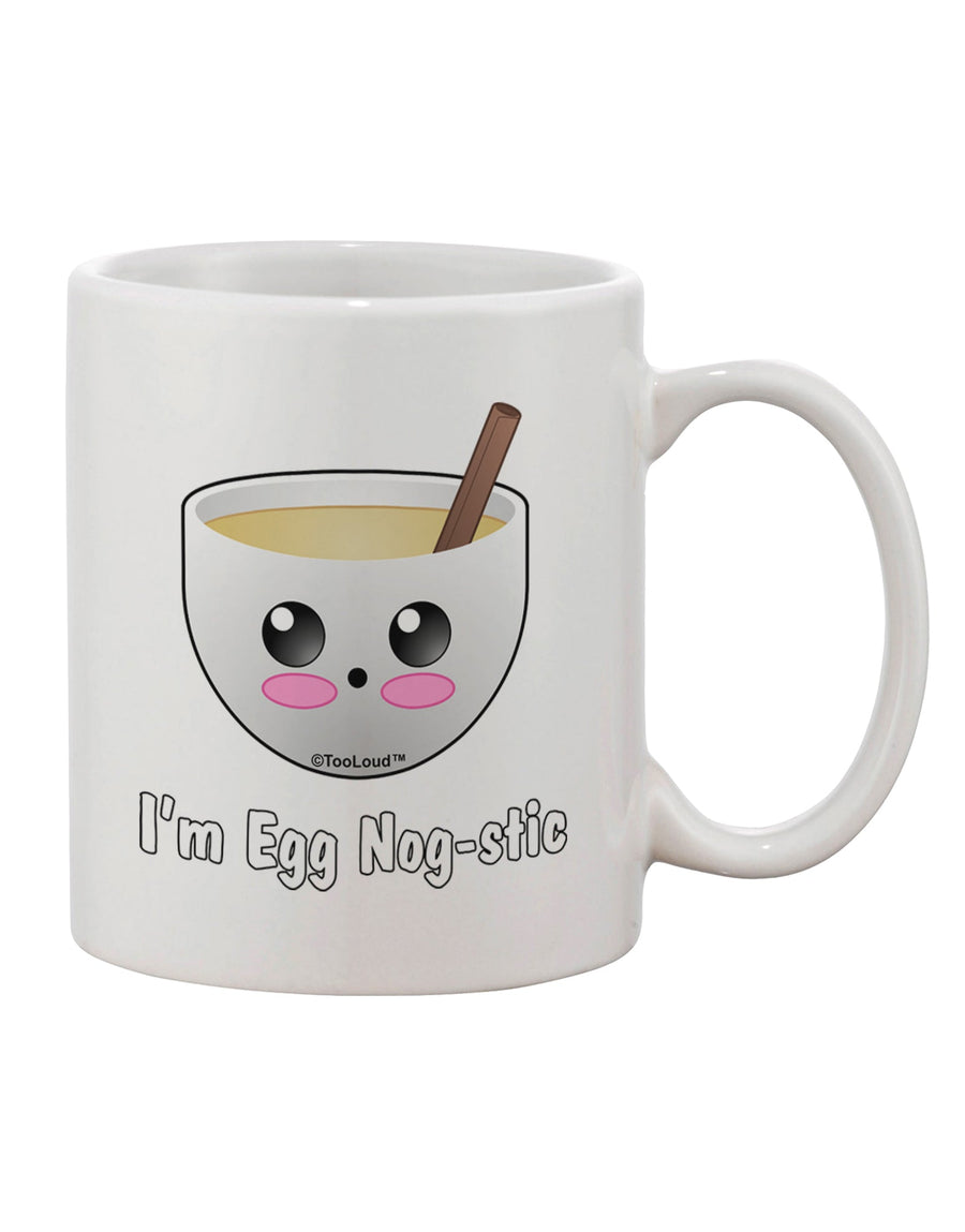 Egg Nog Enthusiast - Charming Egg Nog Printed 11 oz Coffee Mug by TooLoud-11 OZ Coffee Mug-TooLoud-White-Davson Sales