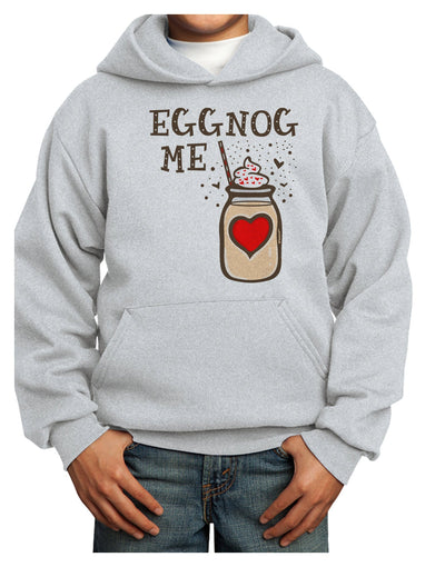 Eggnog Me Youth Hoodie Pullover Sweatshirt-Youth Hoodie-TooLoud-Ash-XS-Davson Sales