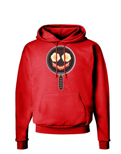 Eggs and Bacon Smiley Face Dark Hoodie Sweatshirt by TooLoud-Hoodie-TooLoud-Red-Small-Davson Sales