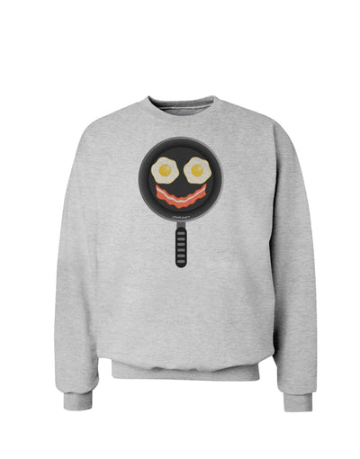 Eggs and Bacon Smiley Face Sweatshirt by TooLoud-Sweatshirts-TooLoud-AshGray-Small-Davson Sales