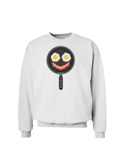 Eggs and Bacon Smiley Face Sweatshirt by TooLoud-Sweatshirts-TooLoud-White-Small-Davson Sales