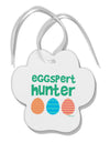 Eggspert Hunter - Easter - Green Paw Print Shaped Ornament by TooLoud-Ornament-TooLoud-White-Davson Sales