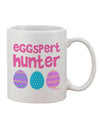 Eggspert Hunter Easter Pink Printed 11 oz Coffee Mug - Expertly Crafted Drinkware-11 OZ Coffee Mug-TooLoud-White-Davson Sales