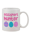 Eggspert Hunter Easter Pink Printed 11 oz Coffee Mug - Expertly Crafted Drinkware by TooLoud-11 OZ Coffee Mug-TooLoud-White-Davson Sales