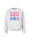 Eggspert Hunter - Easter - Pink Sweatshirt by TooLoud-Sweatshirts-TooLoud-White-Small-Davson Sales