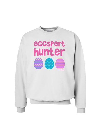 Eggspert Hunter - Easter - Pink Sweatshirt by TooLoud-Sweatshirts-TooLoud-White-Small-Davson Sales