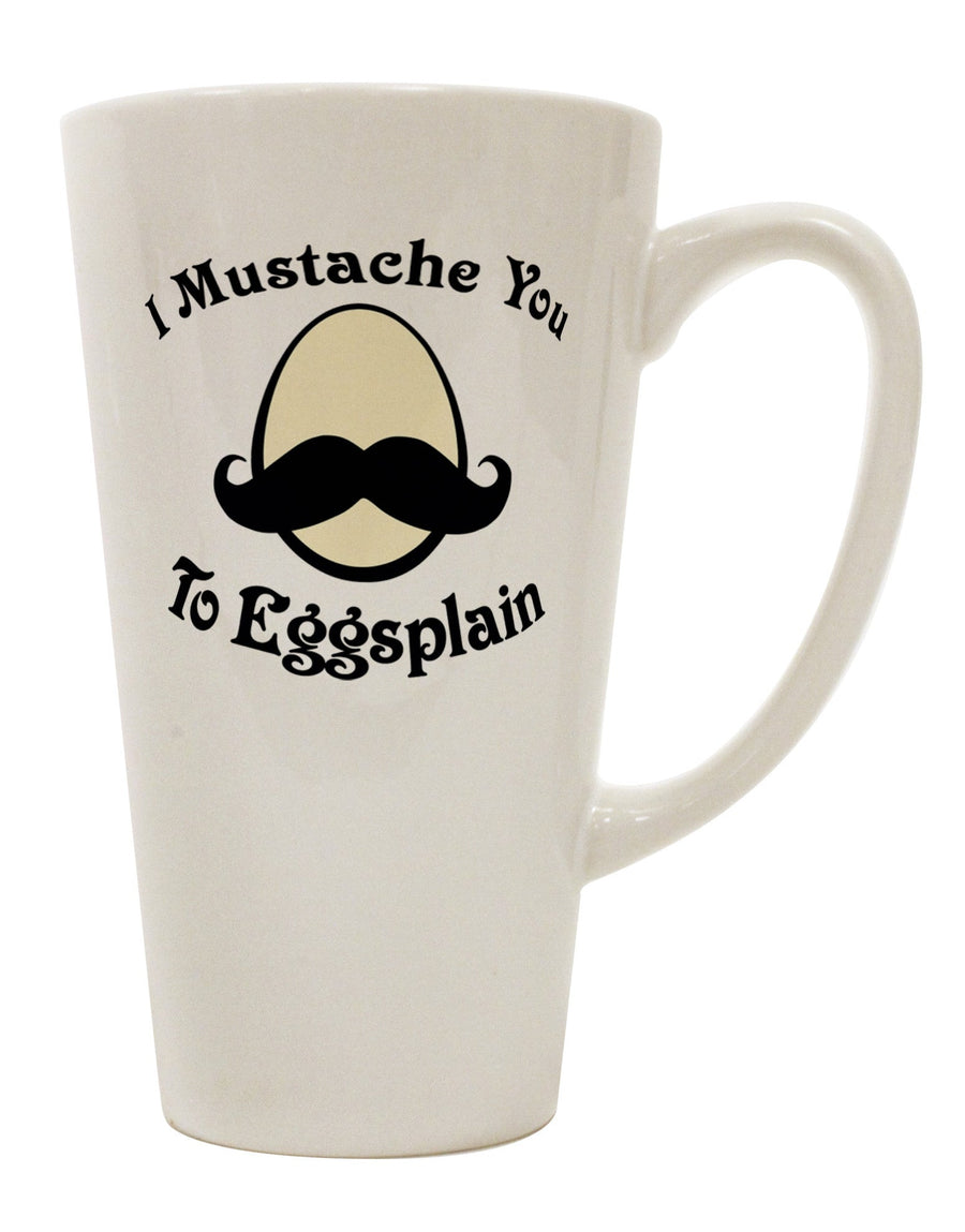 Eggspertly Designed 16 Ounce Conical Latte Coffee Mug - TooLoud-Conical Latte Mug-TooLoud-White-Davson Sales